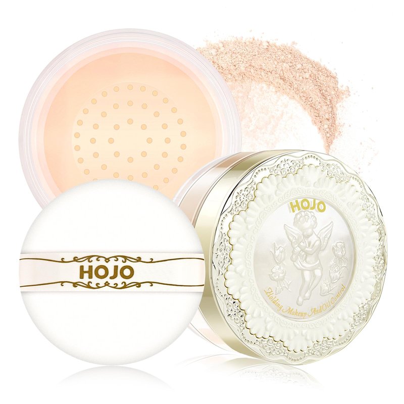 YiGuMy Mineral Loose Setting Powder, 21g, Translucent Face Makeup for Oily Skin, Lightweight Natural Glow, Skincare with Flower Seed Oil, Matte Finish (03 LightSkin, HOJO)