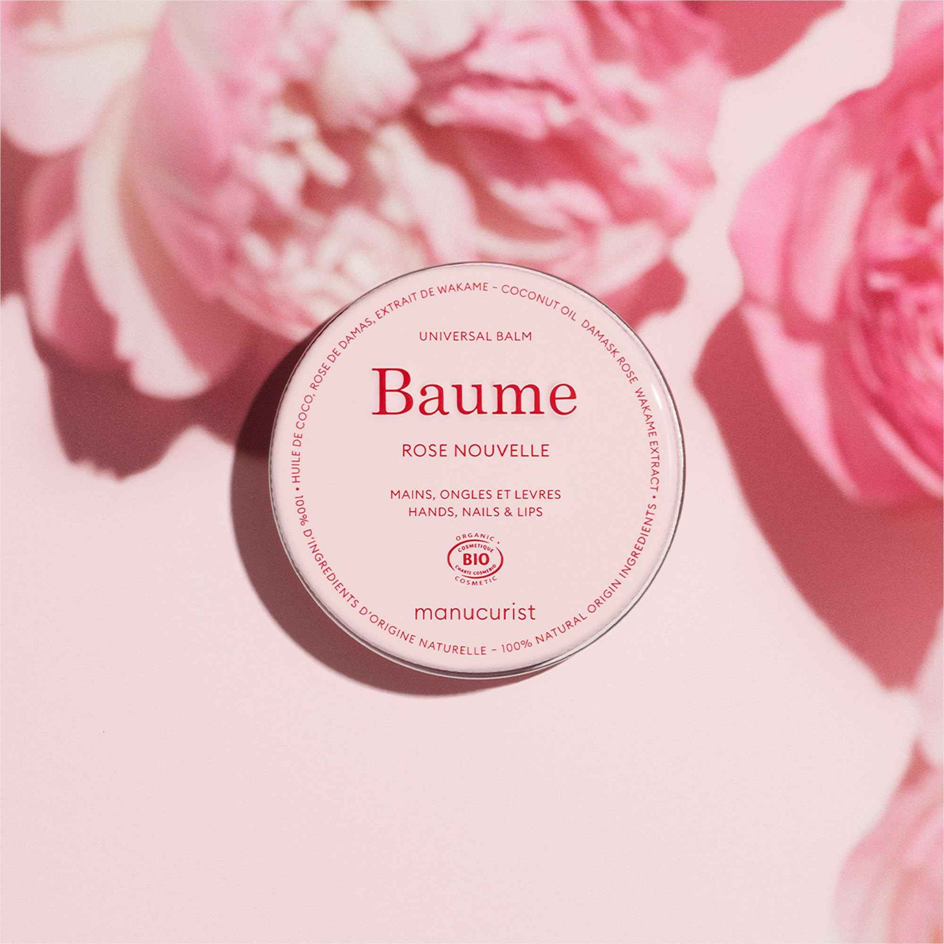 Manucurist Organic Hand Balm – Multi-Purpose 100% Organic Hand & Nail Lip Treatment – Coconut Oil, Damask Rose Oil – Magic Balm – Hand Care - Lip Care – Practical Gift for Women - Travel Beauty