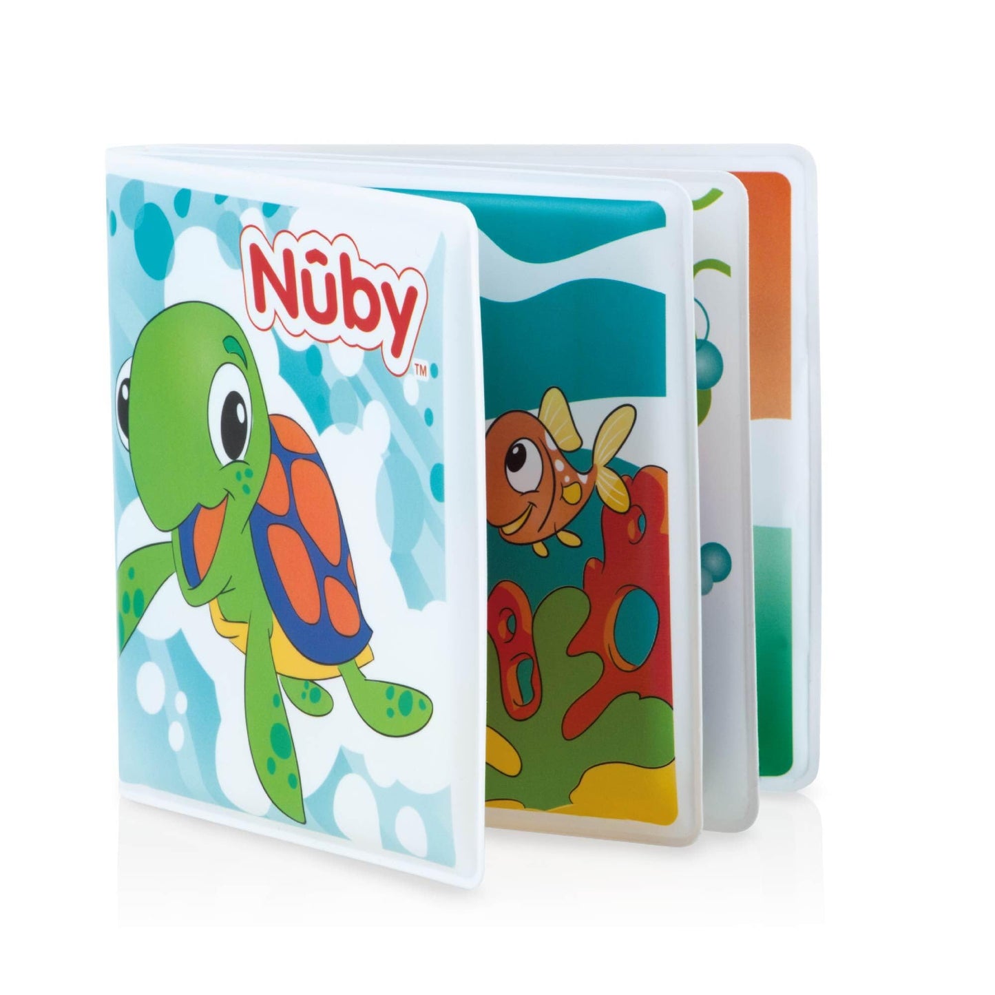 Nuby Bath Fun Time Book with Water-Proof Pages and Surprise Squeaker, Early Education, 0 M+ (Prints May Vary)
