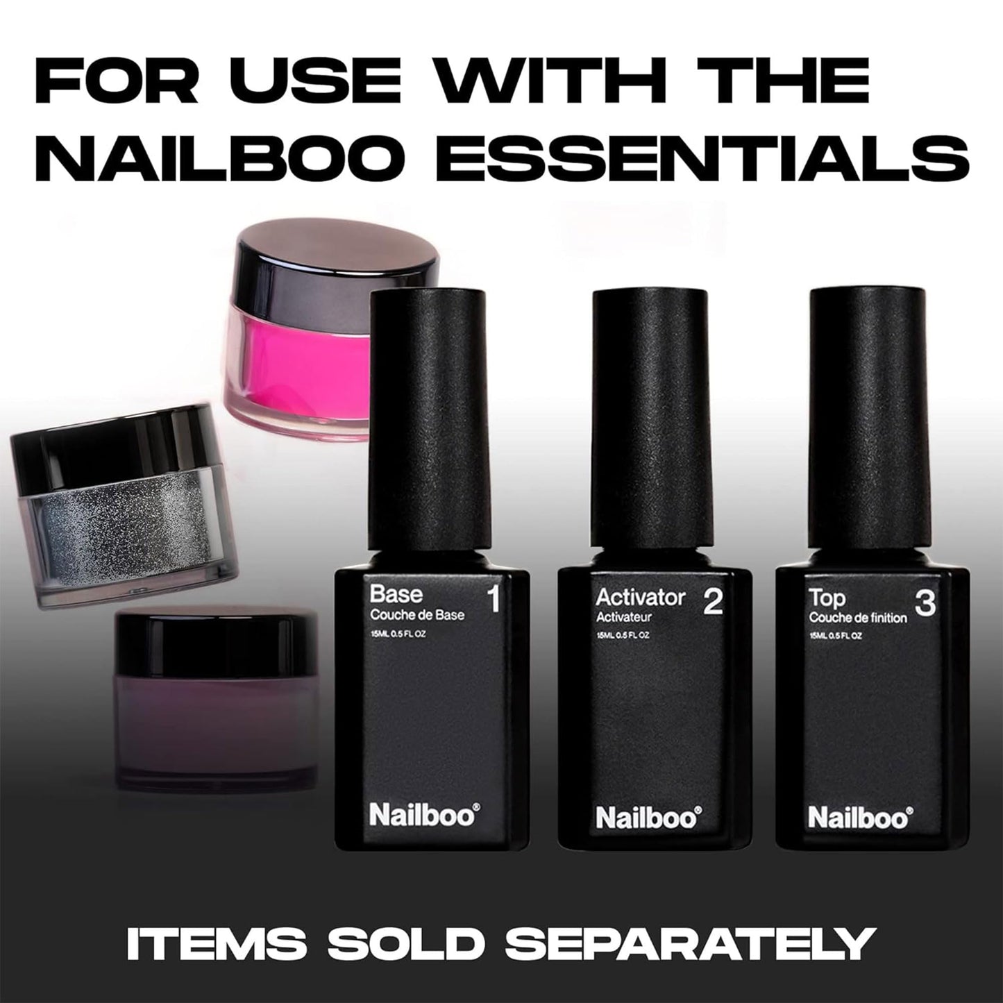 Nailboo Dip Powder for Nails – Clear Nail Dipping Powder, Custom Made with Highly Pigmented Ultra-Fine Formula, No UV Light Needed, DIY Nails at Home for Beginners or Pros, 0.5 oz