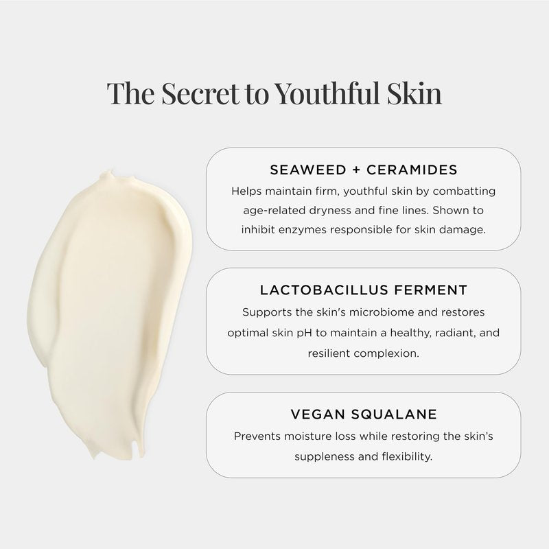 JSHealth Probiotic Face Moisturizer. Lightweight Cream with Seaweed Extract, Ceramide, Squalane. Supports Skin Microbiome. Vegan, Cruelty-Free (1.69 fl oz)