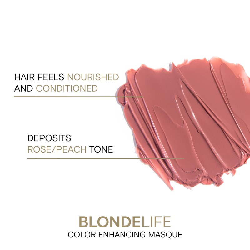 Joico Blonde Life Color Enhancing Masque | For Blonde Hair | Color Depositing Treatment | Maintain Unique Blonde Tones | Fortified With Monoi & Tamanu Oil | Rose Champagne| 5.1 Fl Oz