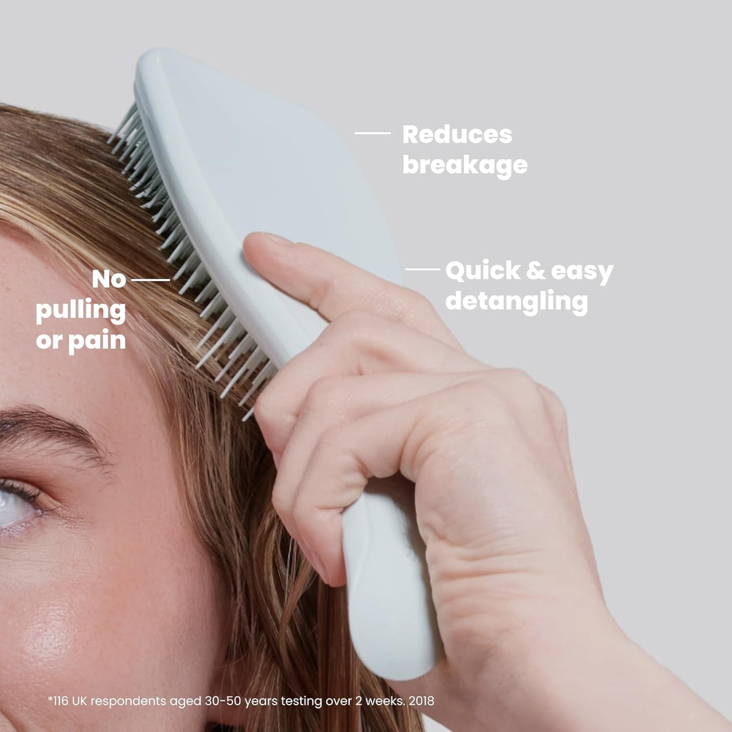 Tangle Teezer Fine Detangler Brush - Ultimate Hair Brush for Fine Hair | Large Seafoam Blue