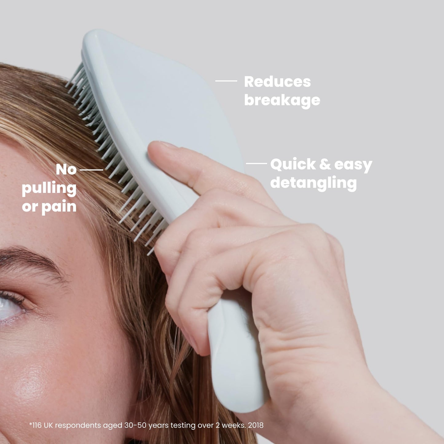 Tangle Teezer Fine Ultimate Detangler Brush, Dry & Wet Hair Brush to Detangle & Reduce Breakage for Fine Hair Types, Large, Seafoam Blue