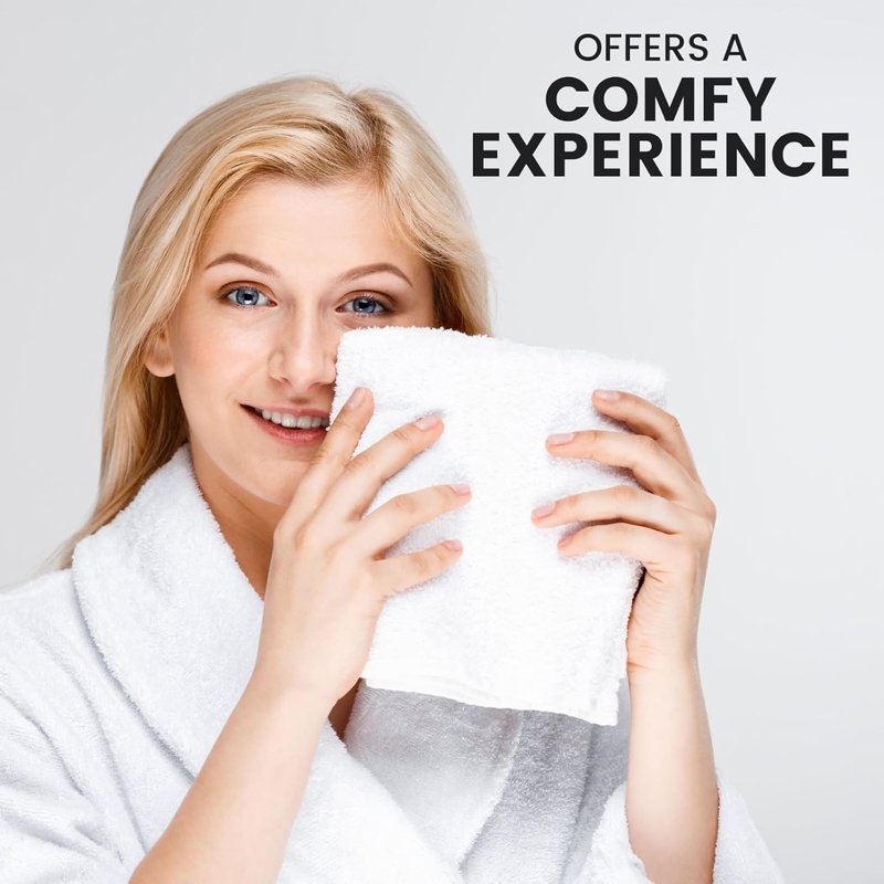 Cotton Washcloths Set - Soft & Absorbent 100% Cotton Face Cloths | 50 Pack, White