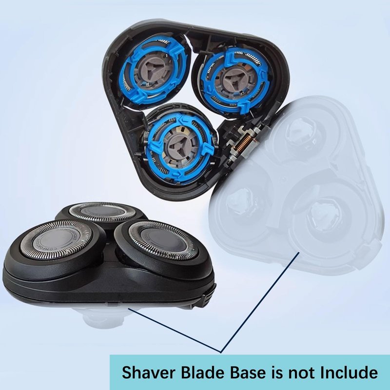 Gleway SH50/52 Replacement Heads Compatible with Philips Series 5000 Electric Shavers, Complete Head Compatible with Norelco Razor Series S5000 All Models Series 5000 S5252 S5270 S5271 More
