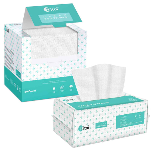 Ditoi Disposable Face Towels, Daily Facial Tissues, Super Soft and Thick Face Towels