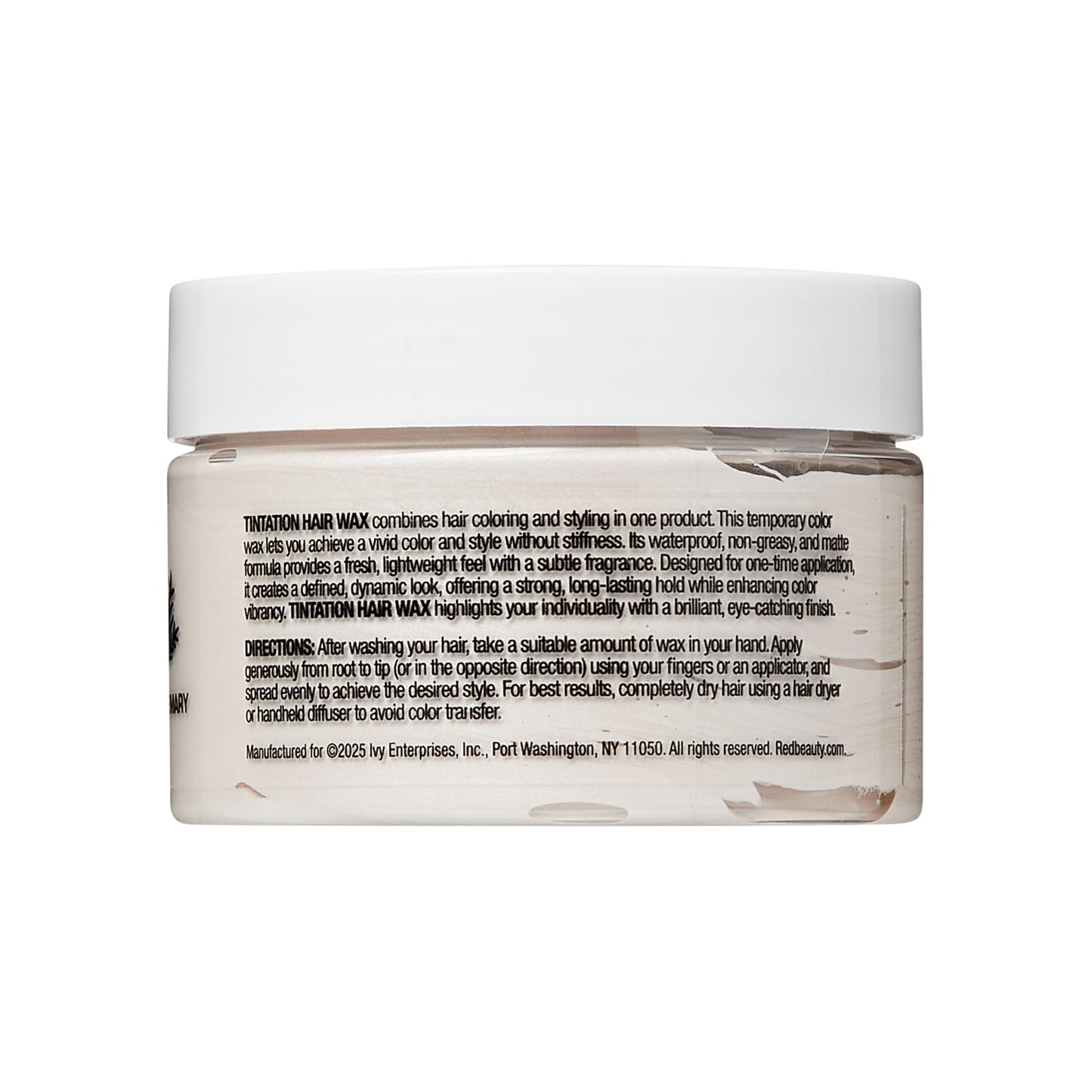 Red by Kiss Tintation Temporary Hair Color Wax – Vivid Instant Color, Ultra Hold, Water & Sweat Resistant, Curly Hair Safe, Non-Drying & Damage-Free (White)