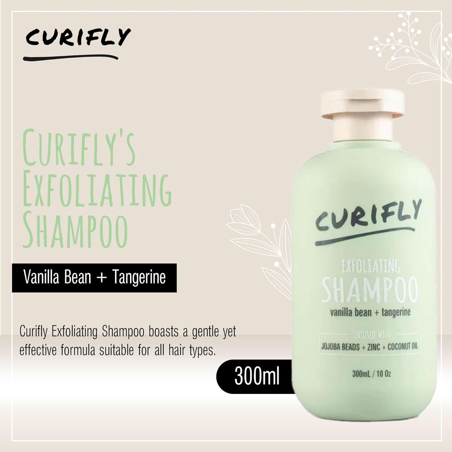 Exfoliating Shampoo for Dry Scalp - Gentle Anti-Dandruff Deep Cleansing Formula | Natural Hydration