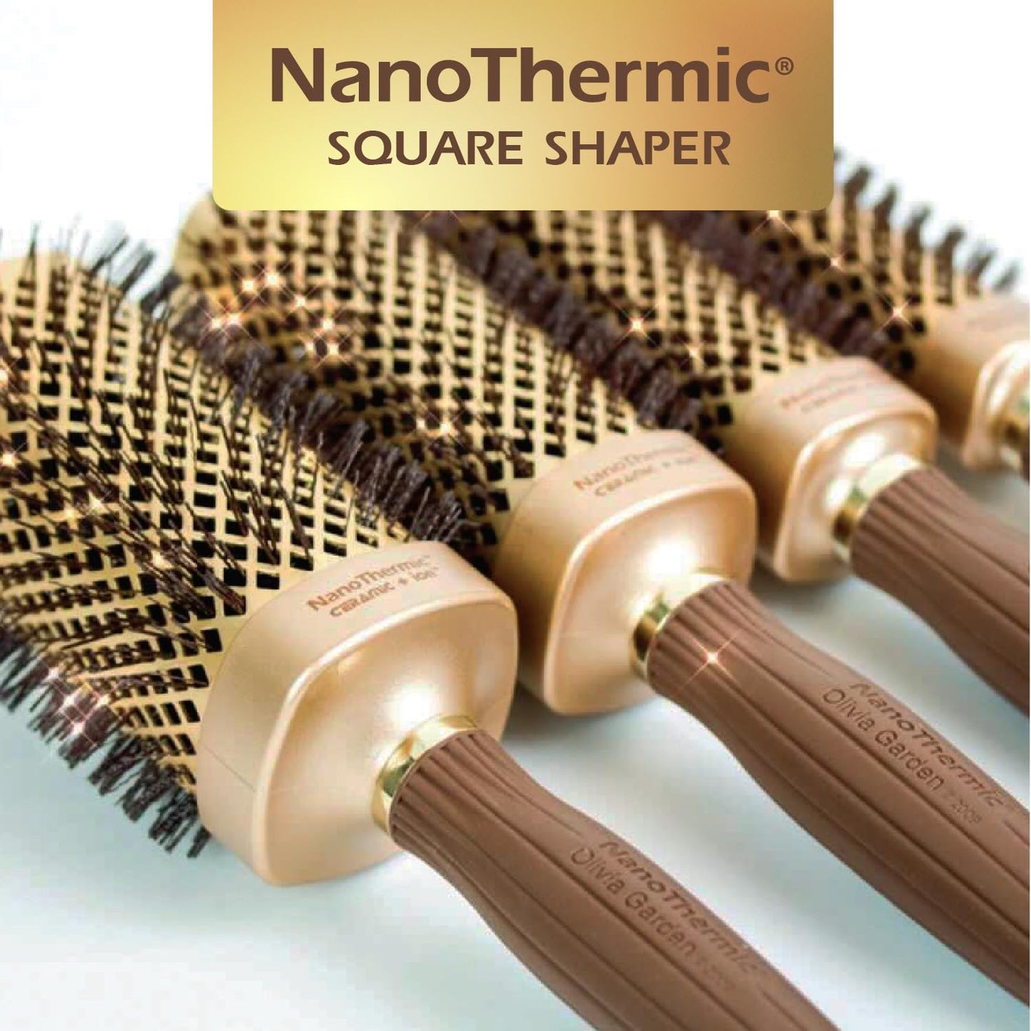 Olivia Garden NanoThermic Ceramic Ion Hair Brush | Professional Blowout Tool for Normal to Thick Hair - 2" Barrel