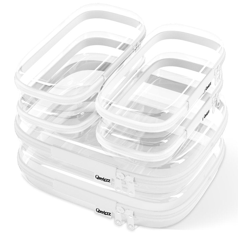 Gberlczz Clear Hard Zipper Case for Storage, Durable Clear Zipper Pouches, Hard Plastic Zippered Pencil Pouch for Snacks Toy Travel Organizer