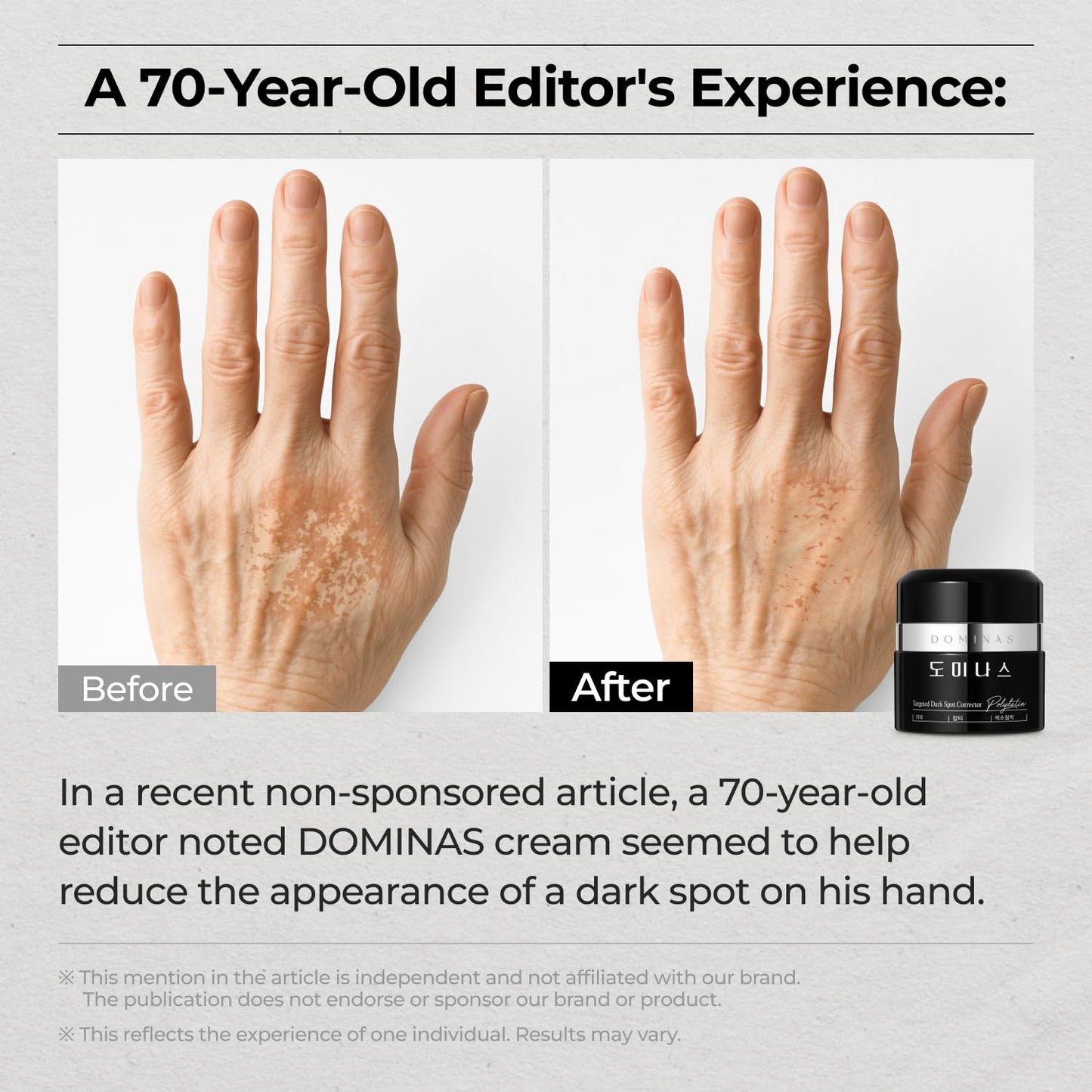 DOMINAS Tranexamic Acid Dark Spot Corrector Cream - Visibly Reduce Age Spots, Sun Spots with TXA, Niacinamide, Bakuchiol, Daily Moisturizer for Uneven Tone & After Spot Care, Korean Skincare, 1.76 oz