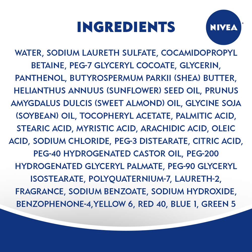 Nivea Pampering Cocoa and Shea Butter Body Wash with Nourishing Serum, Moisturizing Body Wash for Women, Enriched with Provitamin B5 and Vitamin E, 20 Fl Oz Bottle (Pack of 3)