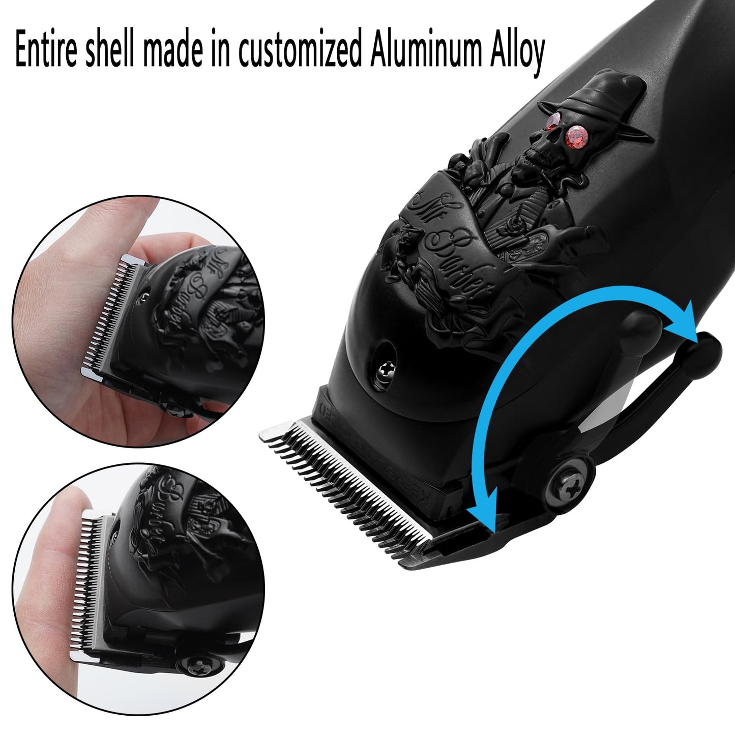 Anrom Hair Clippers for Men Professional, Cordless & Corded Barber Clippers for Hair Cutting, Rechargeable Mens Hair Clippers, Home Haircut &Grooming Set (Black)