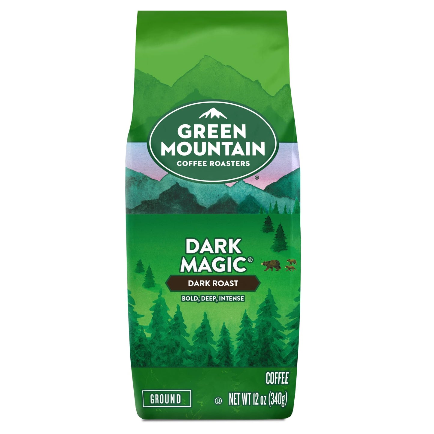 Green Mountain Coffee Roasters, Dark Magic, Ground Coffee, Dark Roast, Bagged 12oz.