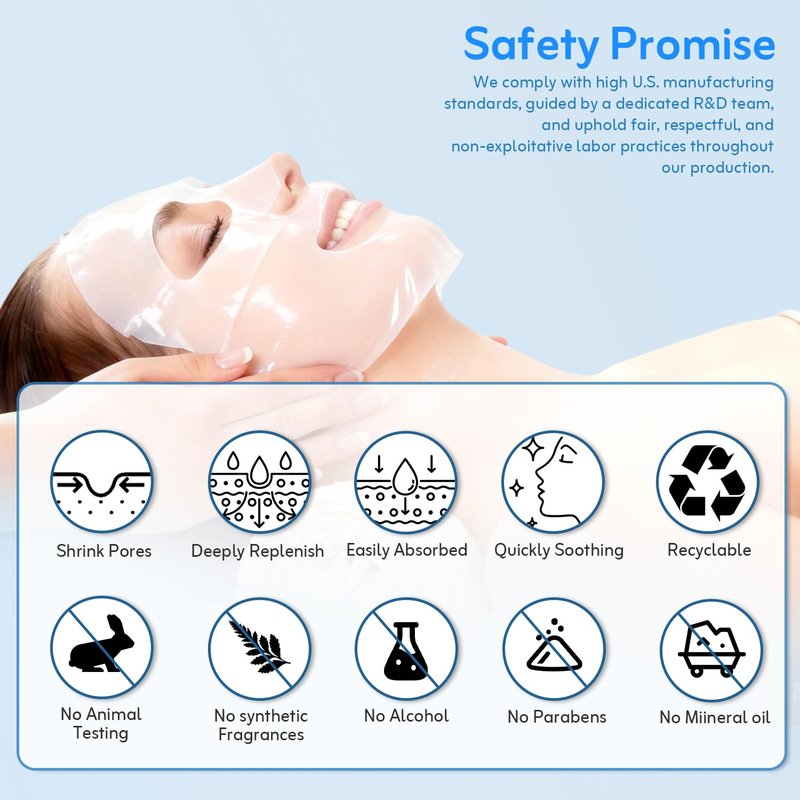 TEQUElA Face Masks, 4 Piece Dewdrop Micro-collagen Masks, 5D Hyaluronic & Tremella Essence hydrating Spa Sheet Masks, Facial Skincare Masks with Deep Hydration Clean & Glow, Skin Care Gifts for Women