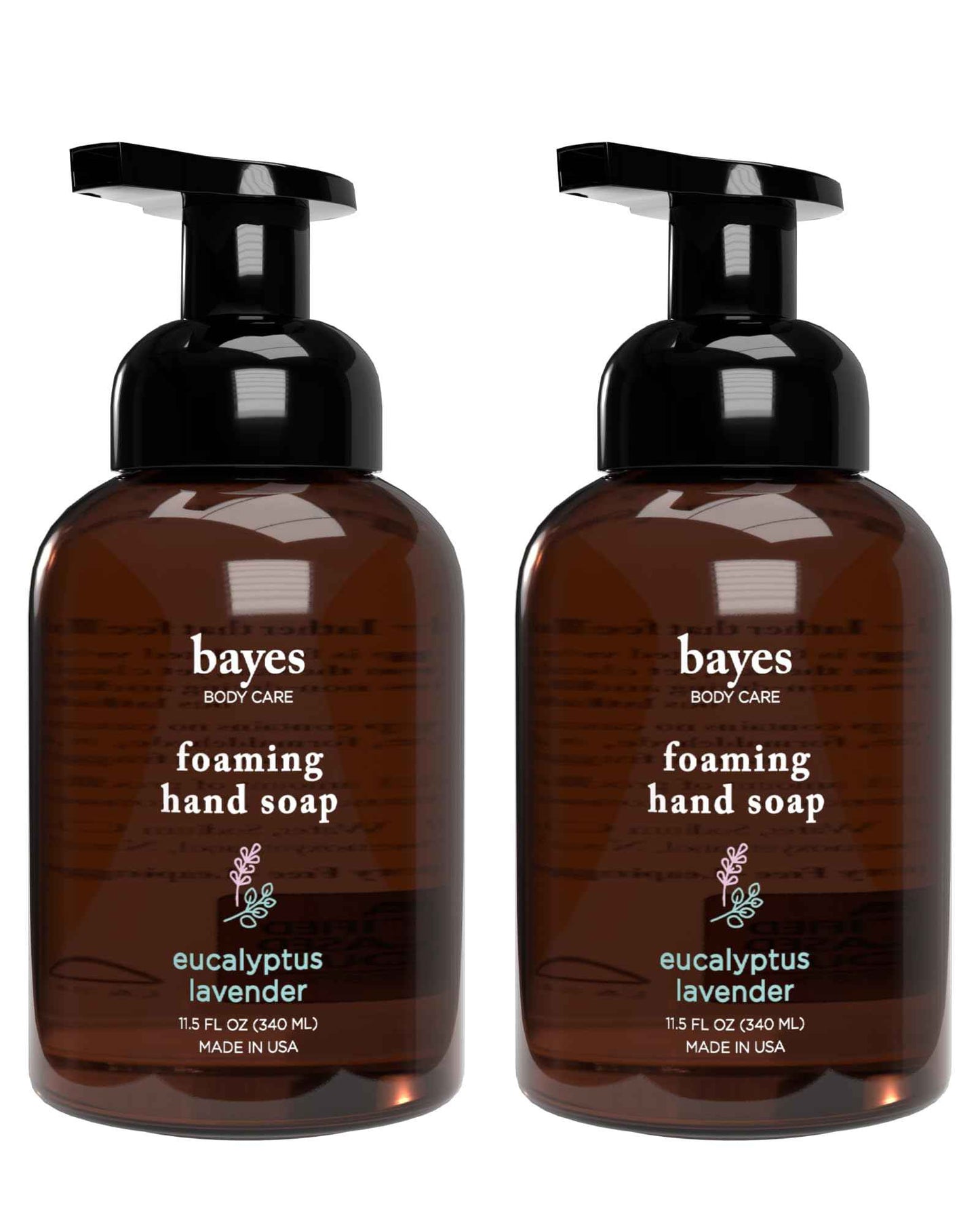 Foaming Hand Soap - Aromatic and Nourishing Hand Wash, Infused with Essential Oils - USDA Certified Biobased - 11.5 Ounce, Eucalyptus Lavender, 2 Pack