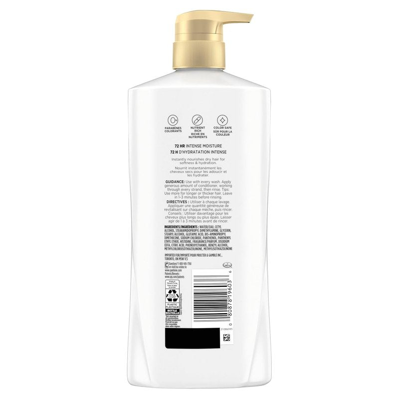 Pantene Daily Moisture Renewal Conditioner - Pro-V Hydration for Dry, Color-Treated Hair | 25.1 Oz Each, 2-Pack + Miracle Rescue Shot (0.5 Oz)