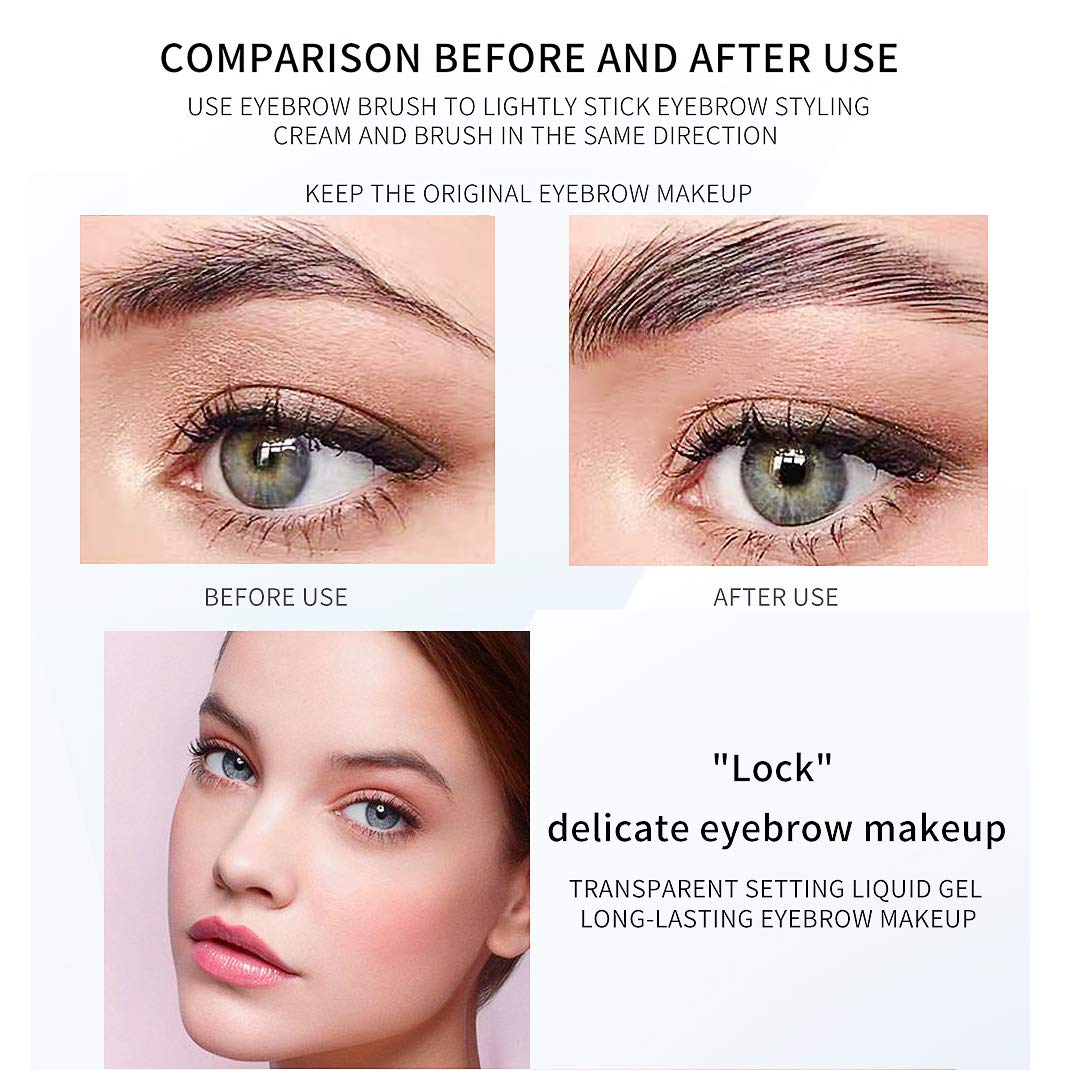 DAGEDA 4Pcs Clear Eyebrow Setting Gel, Natural Waterproof Brow Makeup