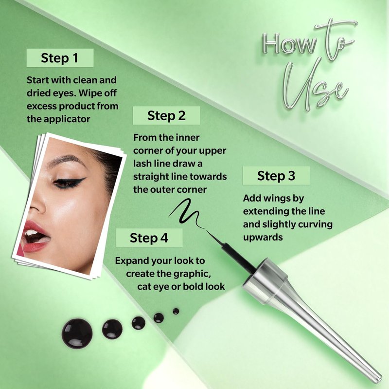 Dazller Eyeliner, Matte, Washable, Water-resistant, Smudge-proof, Up to 8 hrs stay, Lightweight, One Stroke Application 6.5mL, Black