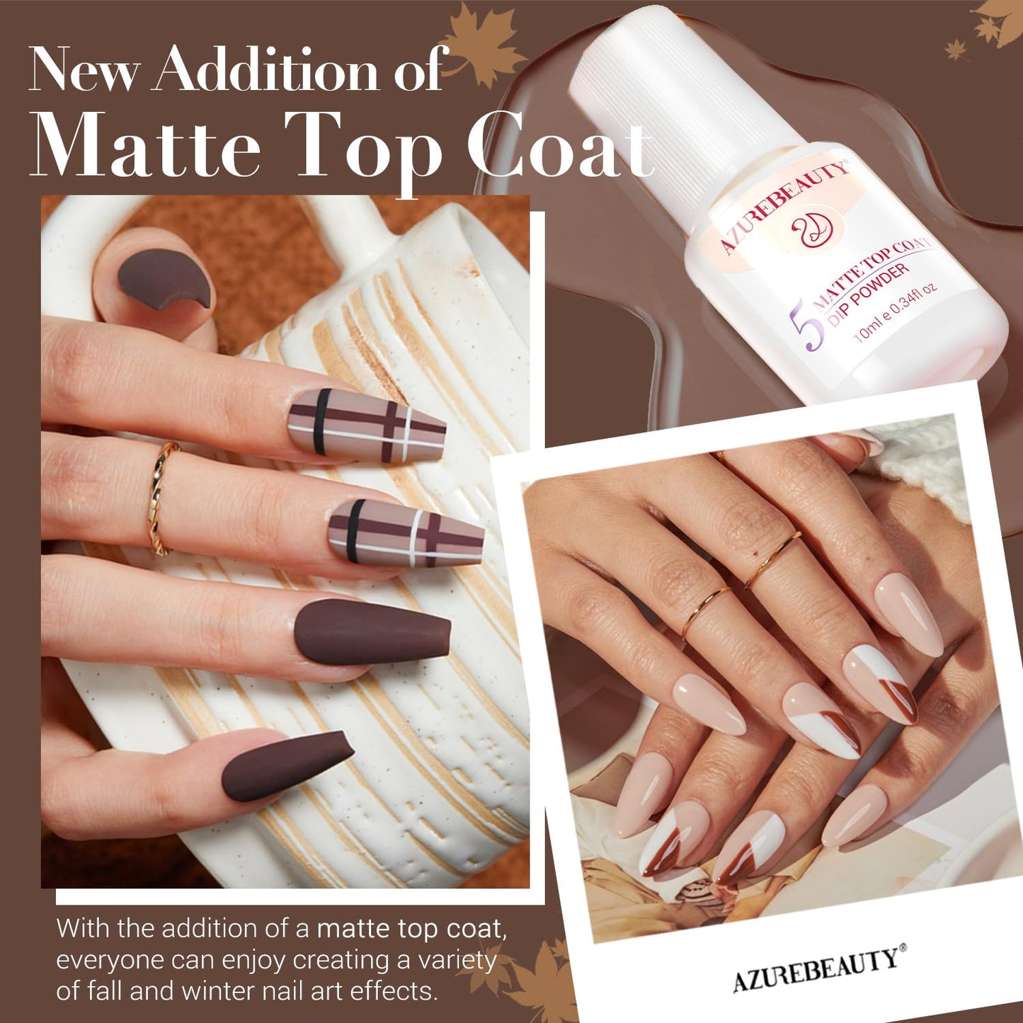 Dip Nail Powder Starter Kit - 8 Colors with Nail Sticks | Glossy & Matte Top Coat, DIY Manicure Essentials, 30 PCS