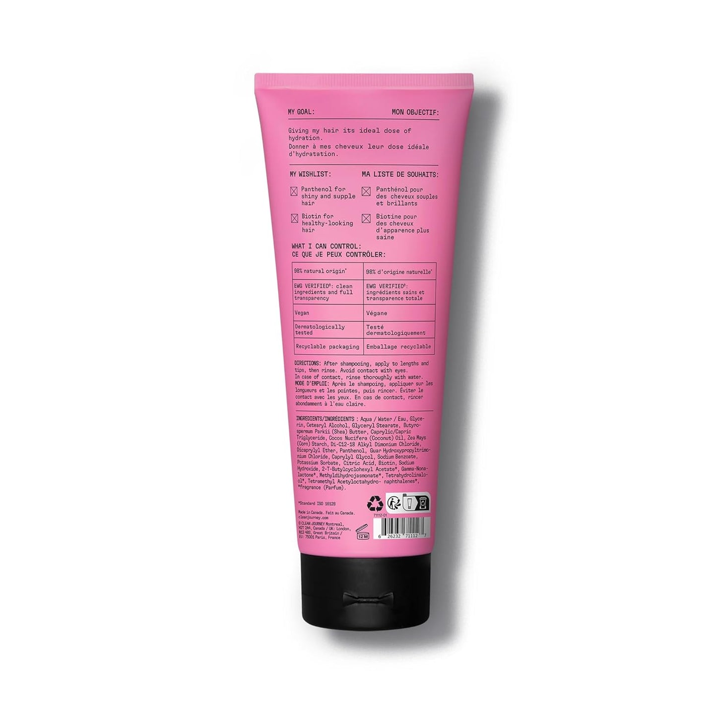Divine Hydration Hair Conditioner - EWG Verified, Infused with Panthenol & Biotin | 8 Fl Oz, Vegan, Tropical Scent for Dry Hair