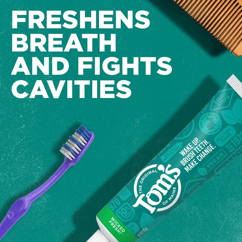 Natural Fluoride Toothpaste - Cool Peppermint Flavor | 4.7 oz. 2-Pack