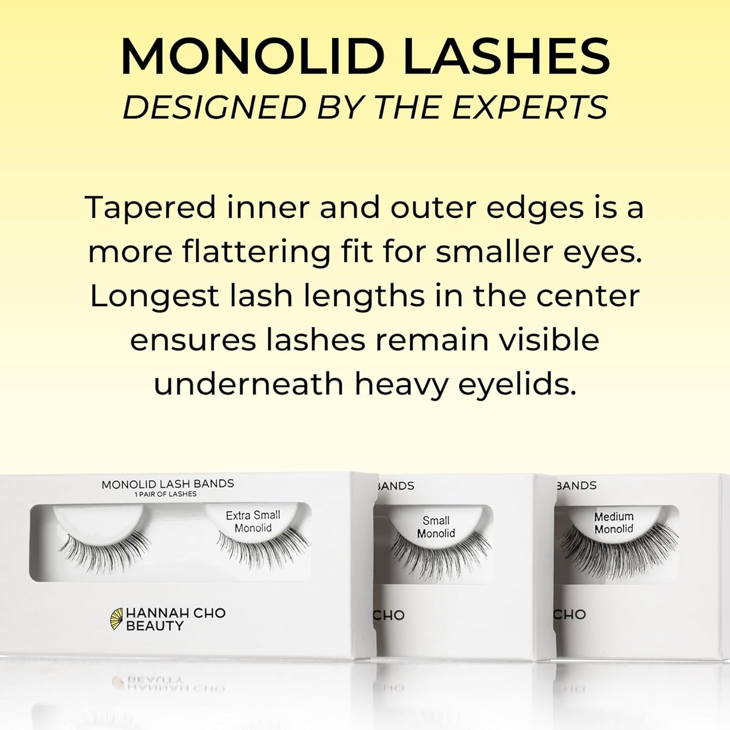 False Lashes for Monolids Starter Kit - Natural Strip Lashes for Heavy Eyelids | 3 Pairs, Applicator & Adhesive