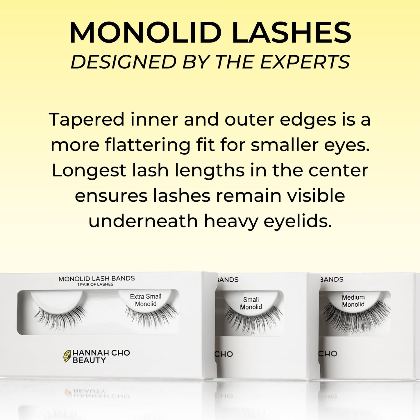Best Lashes for Monolids Sample Pack - 3 Pairs of Strip False Lashes - Bestselling Natural Eyelashes for Monolid Eyes - Real Hair Lashes Smaller Sizes - Hannah Cho Beauty
