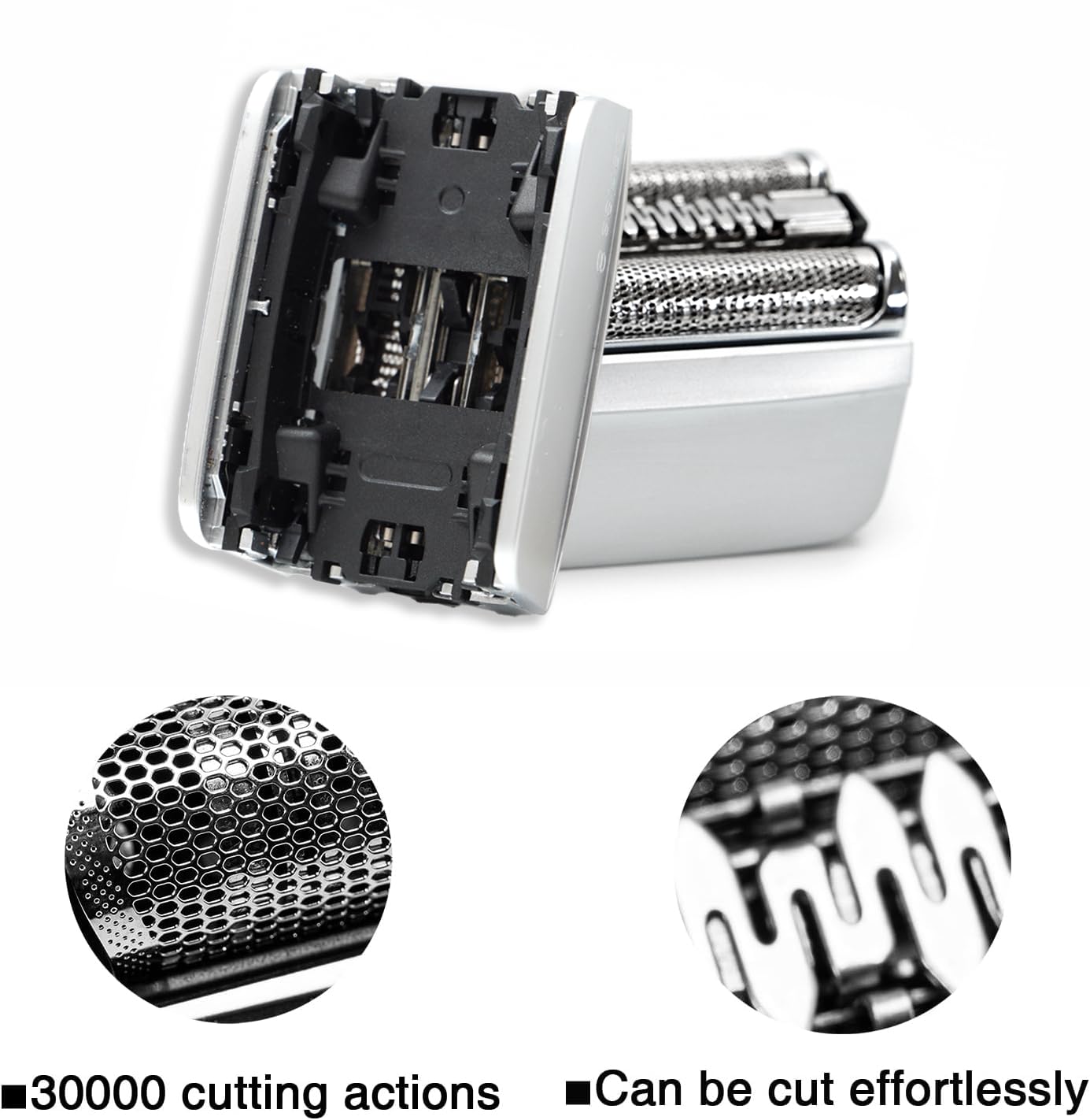 Braun 83M Replacement Shaver Head - Upgrade Foil & Cutter Blade for Series 8 | 2-Pack, Wet & Dry Compatibility
