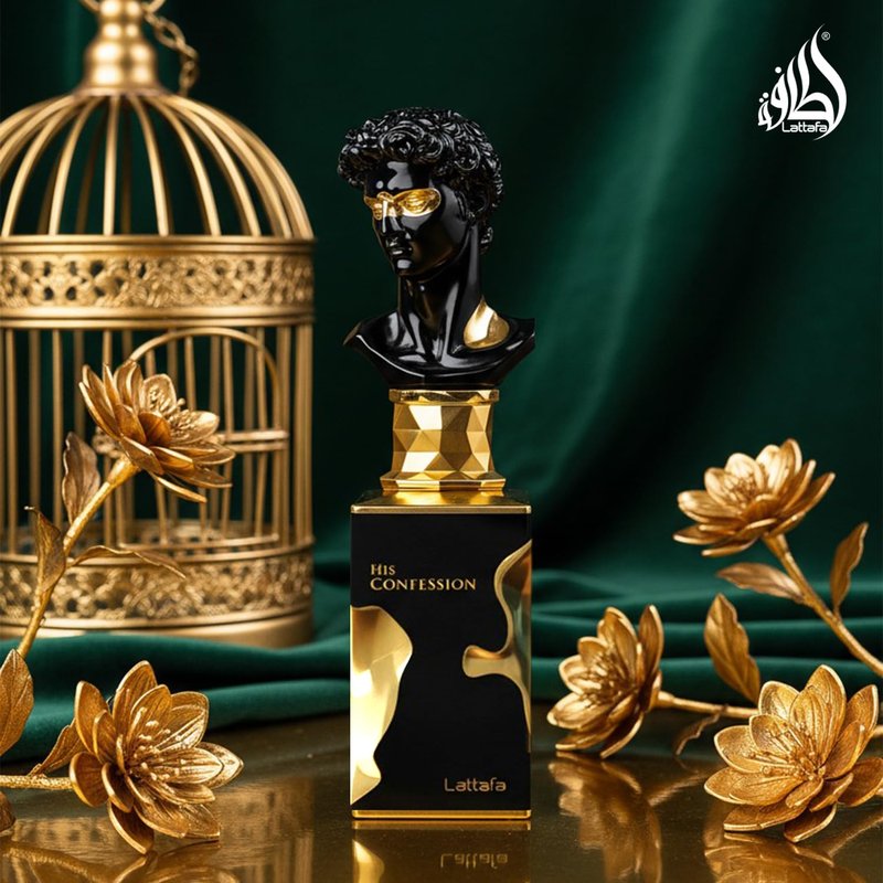 Lattafa His Confession Eau de Parfum Spray - 3.4 Oz | Long-Lasting Fragrance for Men