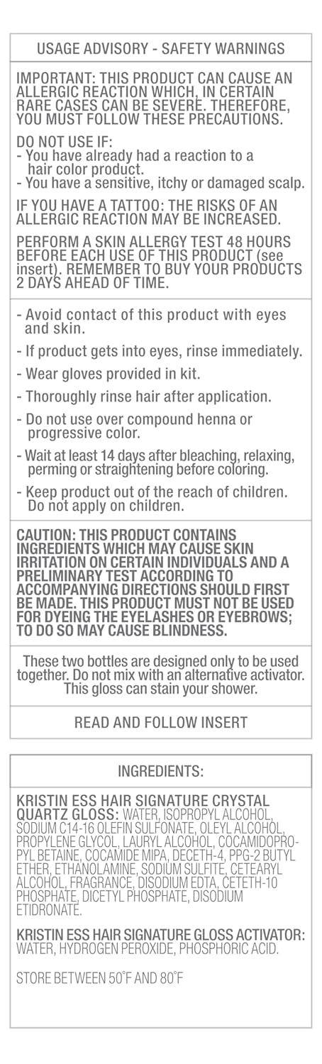 Kristin Ess Hair Crystal Quartz Gloss - Shine Boosting Treatment for All Hair Types | Vegan & Paraben-Free