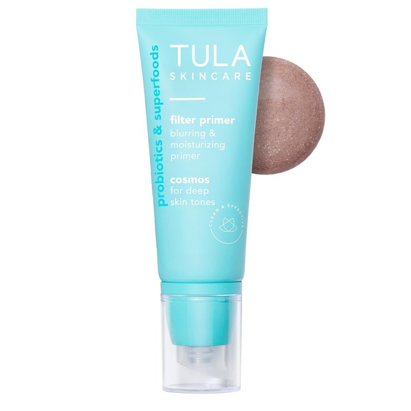 TULA Skincare Filter Primer - Blurring & Moisturizing Face Primer for Redness & Uneven Tone | Tinted with Prebiotic Extracts