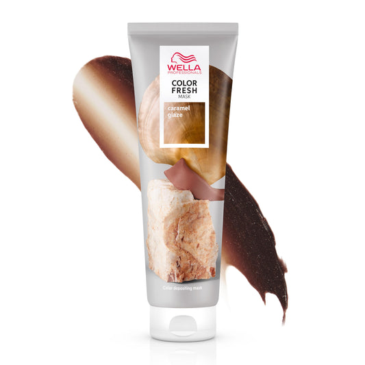 Wella Professionals Color Fresh Mask | Caramel Glaze | Natural Shade | Hair Color-Depositing Mask | Vegan Formula with Avocado Oil | Zero Damage | Silicone Free | 5 Fl Oz