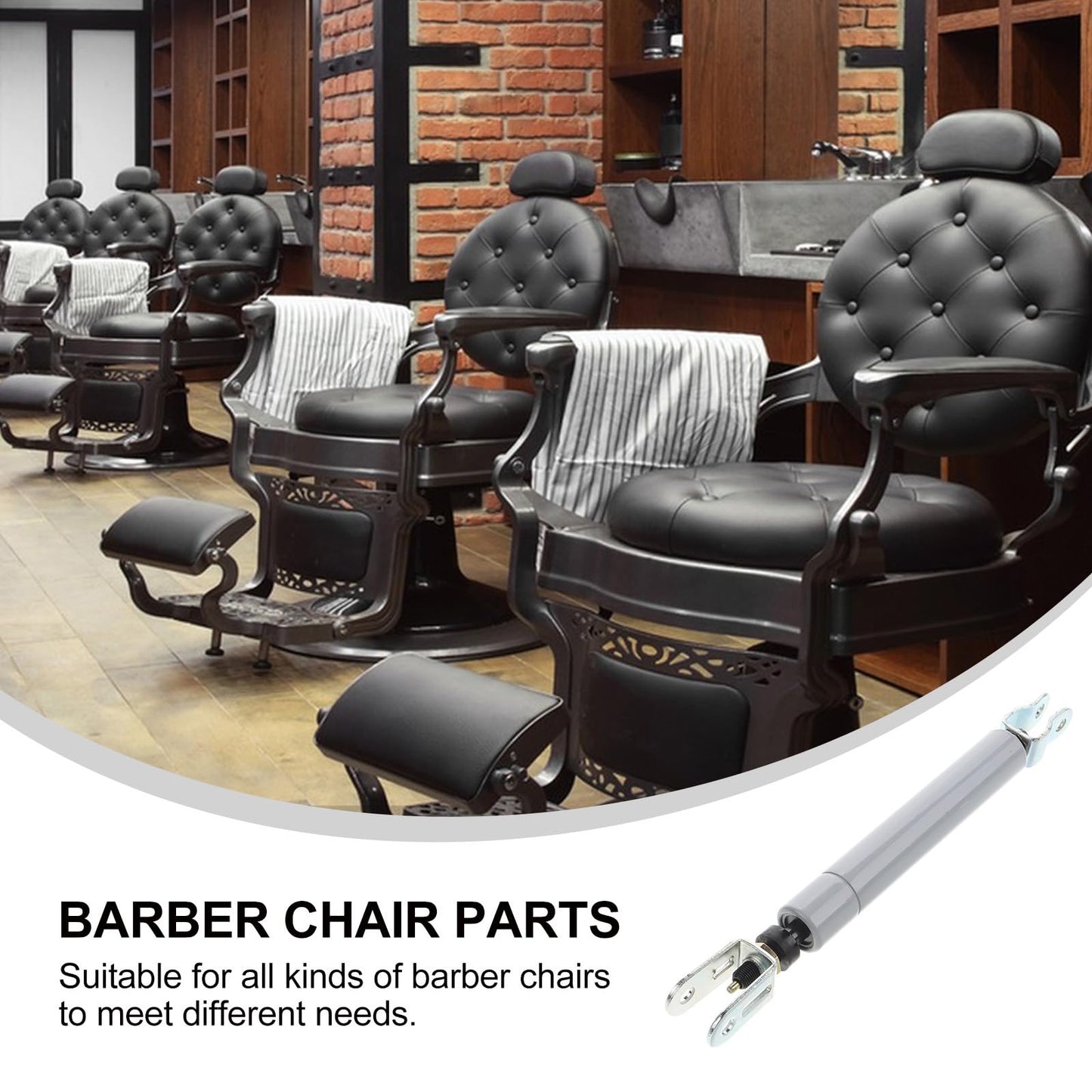 TOVINANNA Barber Chair Hydraulic Recliner Rod Replacement Part Durable Gas Spring Pull Cable for Salon Chair Accessories 10.62In Adjustable Connecting Rod