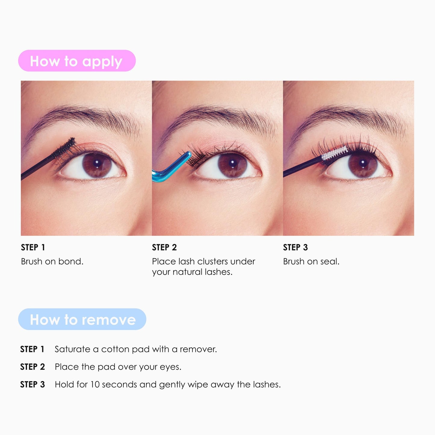 FALSCARA False Eyelash Clusters Special All Inclusive Starter Kit, Bond & Seal, Precision Applicator, Overnighter & Remover, 36 Lengthening 10mm-14mm Sporty Rounded Natural Volume Lash Extension Wisps