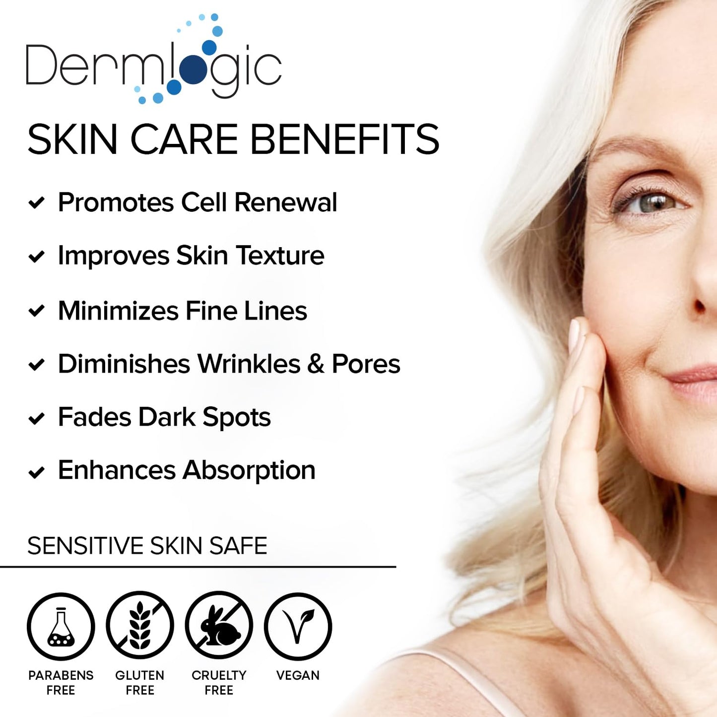 Anti Aging Resurfacing Peel Pads- Triple Action Chemical Peel Pads Combined with Glycolic, Lactic, and Salicylic Acids. Smooth’s Fine Lines, Wrinkles, Dark Spots, and Imperfections to Enhance the Skin
