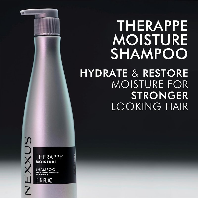 Nexxus Therappe Shampoo - Ultimate Moisture for Dry Hair | 13.5 oz with POLYSOFT HYDRATOR Technology