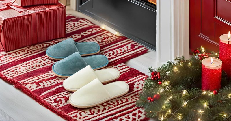 GONG GONG Non Slip Disposable Slippers, 6 Pairs, Washable, Reusable, Closed Toe, Crystal Velvet (Blue+Cream 6Pairs, Adult, Men, Large, Alpha, US Footwear Size System, Medium)