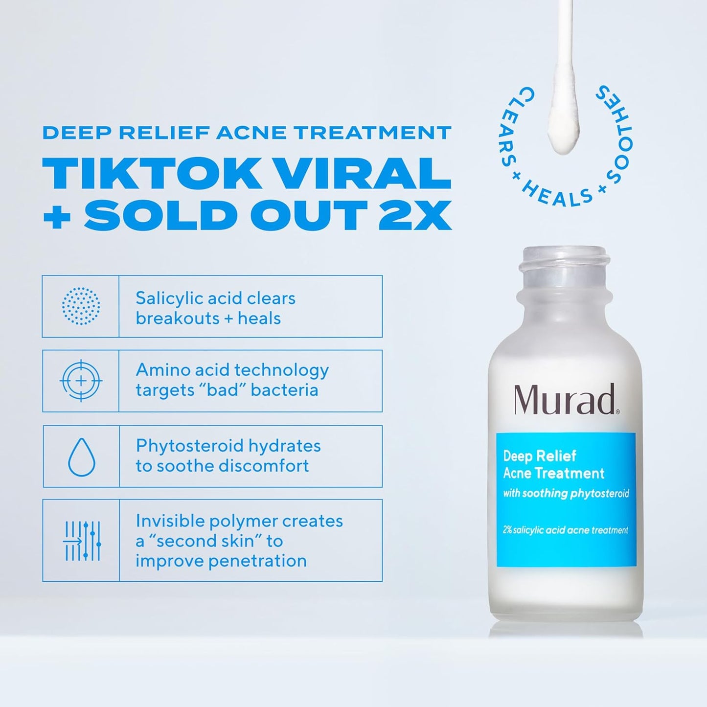 Murad Acne SOS Dual Treatment Combo - Maximum Strength Spot Treatments for Rapid Relief | Set of 2