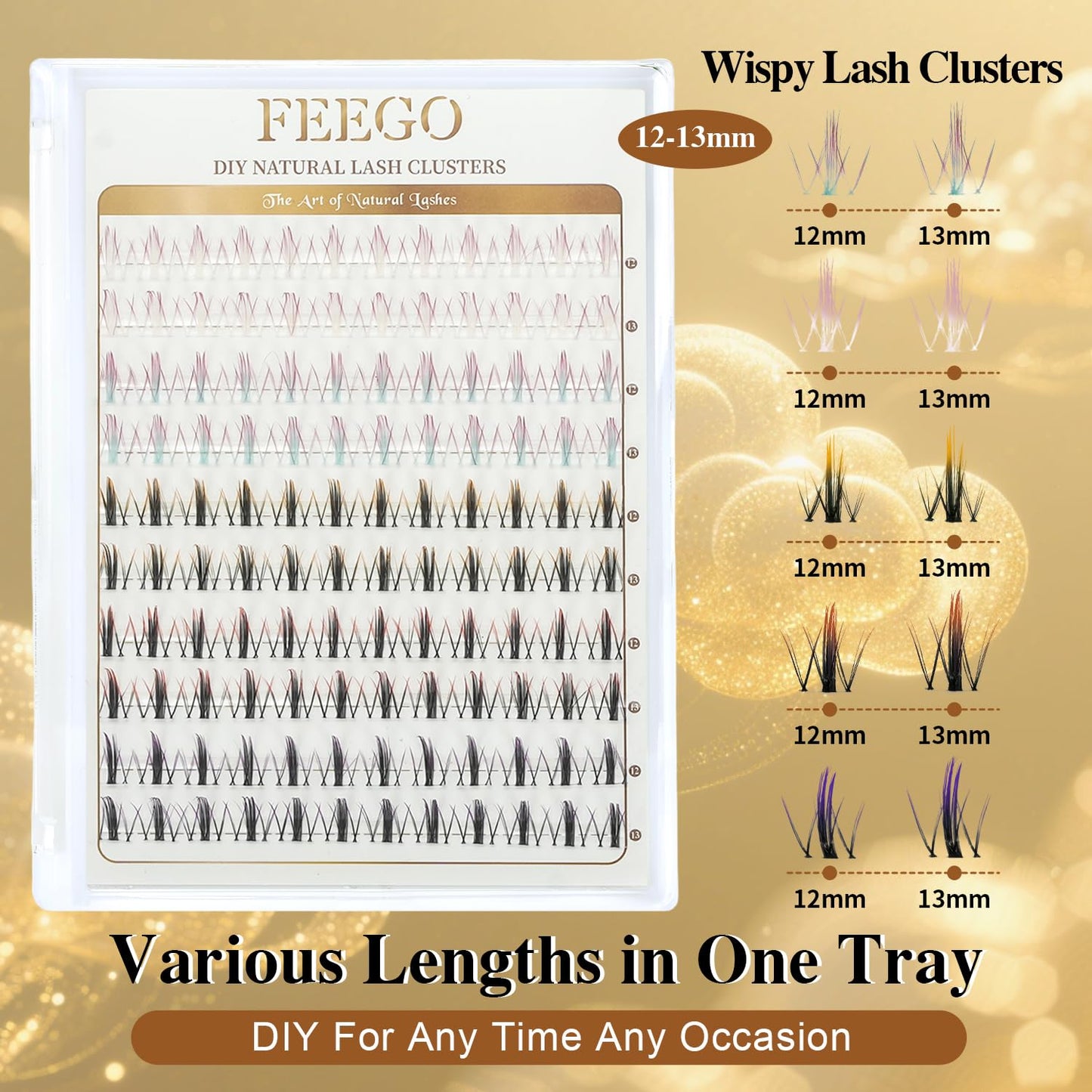 Gradient Color Cloud 100pcs False Eyelashes | 5 Stunning Gradient Styles with Adhesive & Tweezers