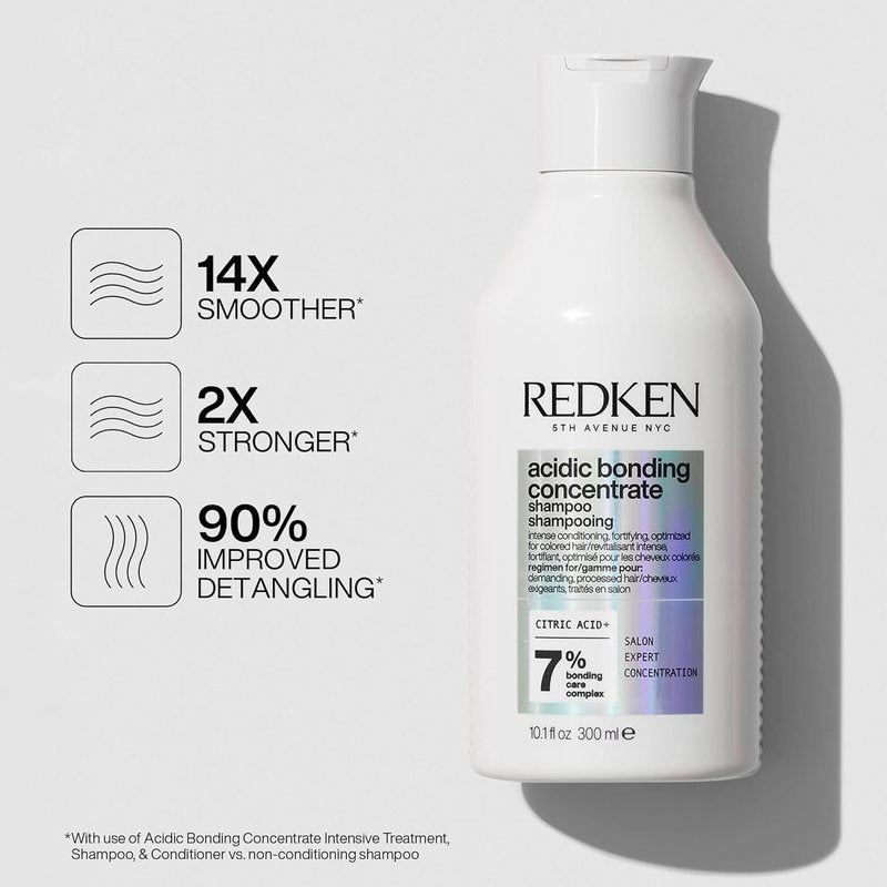 Redken Bonding Shampoo & Conditioner Set - Repair Fine, Damaged Hair | Acidic Bonding Concentrate | Strengthens Weak Hair