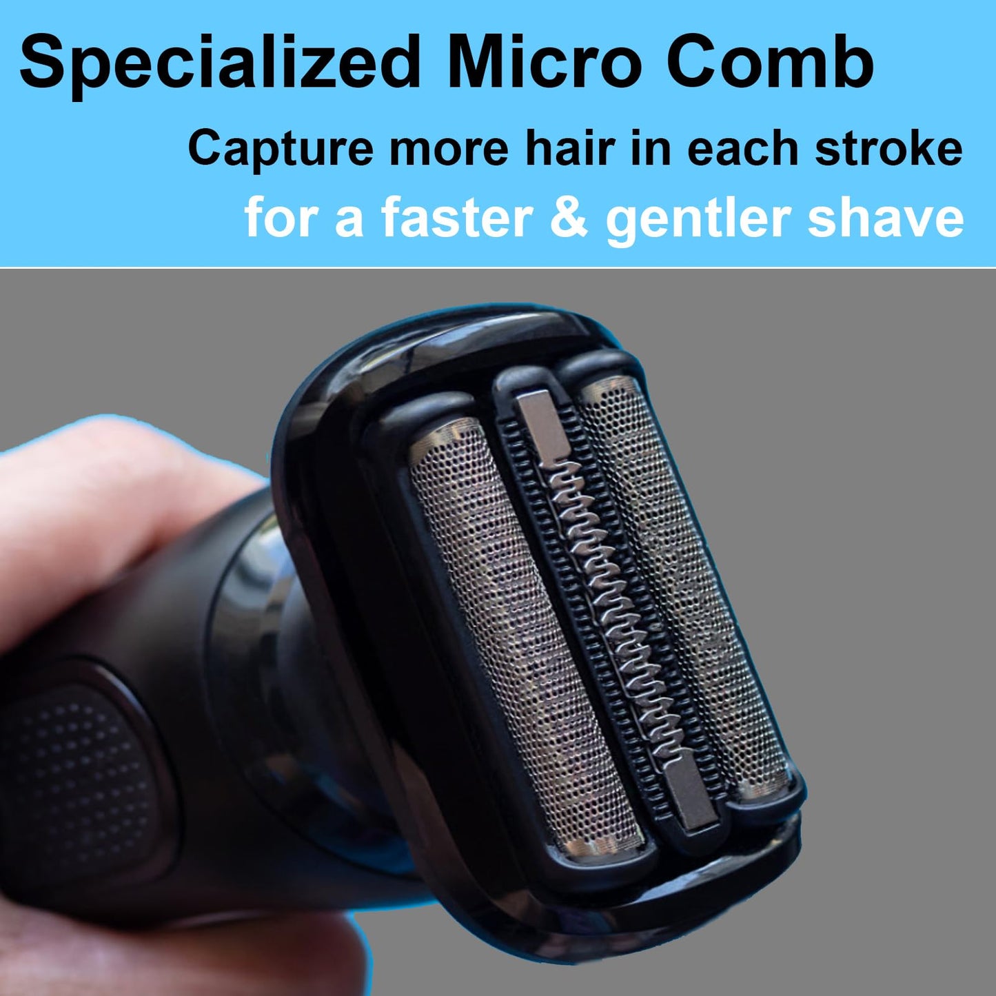 Series 5/6 53B Replacement Head for Braun Electric Foil Shaver, Compatible with New Generation Braun Razors 5020cs 5018s 5035s 5049cs 5050cs 6020s 6040cs 6075cc 6072cc 6090cc (1 Count)