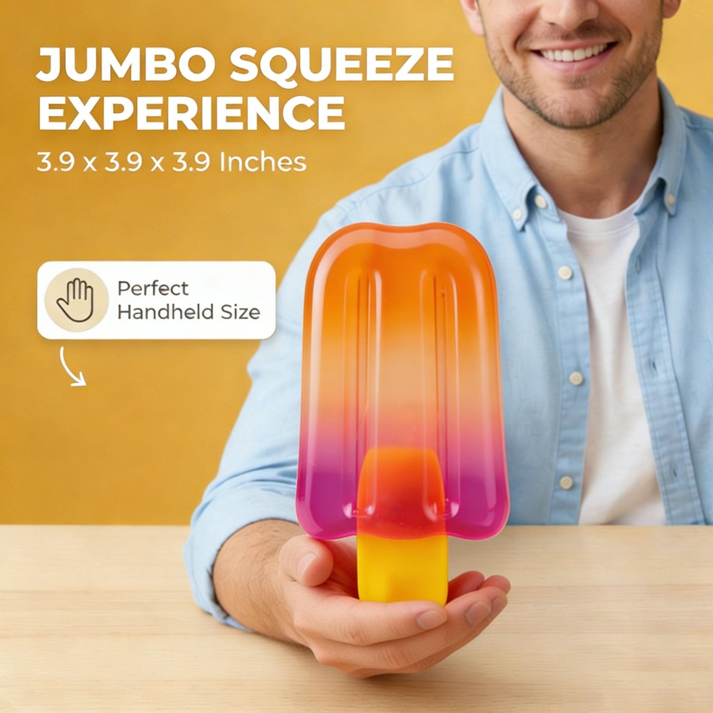 Ice Cream Squeeze Squishy - Summer Sensory Stress Relief, Decompression Venting Toy, Easter Basket Stuffers Party Favors for Anxiety Relief Everyone (#B)