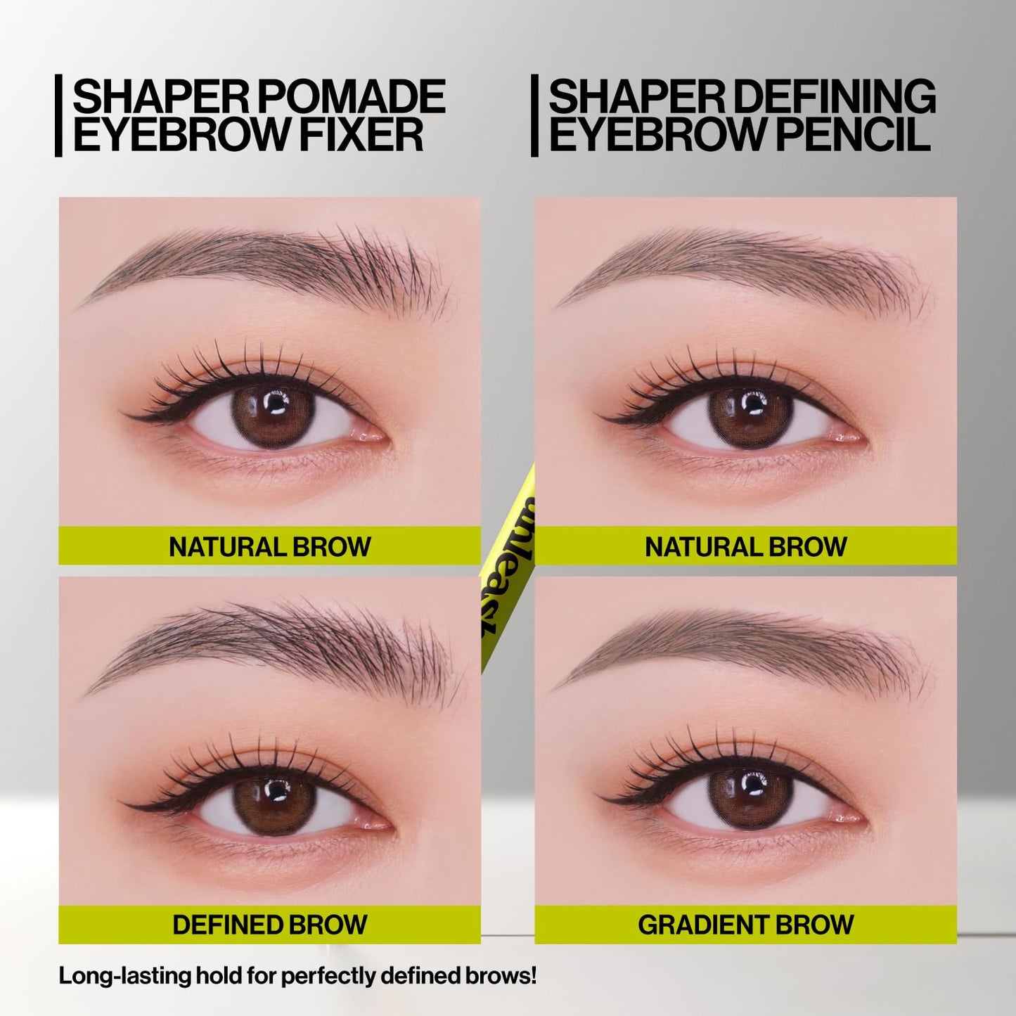 Unleashia Shaper Defining Eyebrow Fixer & Pencil No1. Oatmeal Brown - Super Slim 1mm Eyebrow Pencil
