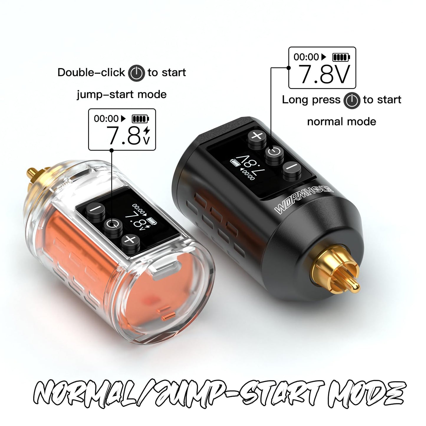 1,500mAh Power Supply Wormhole Tattoo Gun Tattoo Kit Wireless Tattoo Practice Gun Kit Wireless Tattoo Machine Kit Rechargeable Cordless Tattoo Power Supply