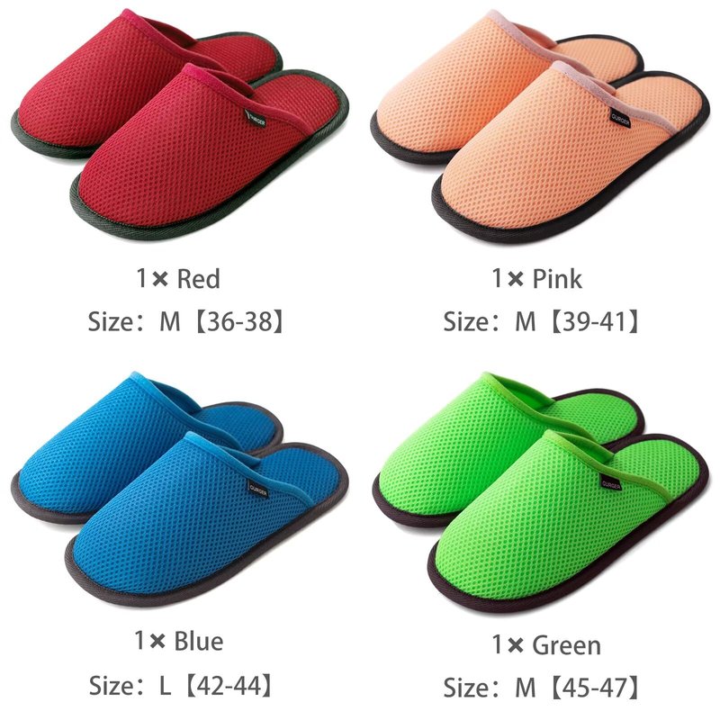 BUGUKI Spa Slippers Set Non-Disposable Washable Non-Slip Guest Slippers for Spa, Hotel, Party Guest and Bedroom, Set of 4 Pairs