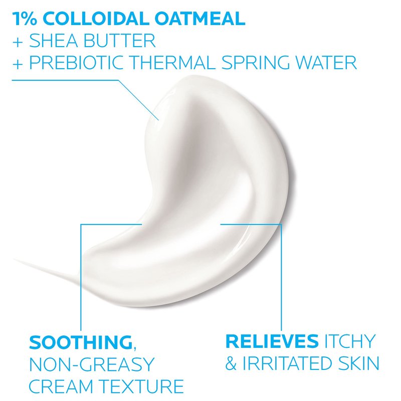 La Roche-Posay Lipikar Soothing Relief Eczema Cream,Face and Body Lotion For Eczema and Sensitive,Dry Skin,Moisturizer with Colloidal Oatmeal to Relieve Irritation,(Pack of 2)