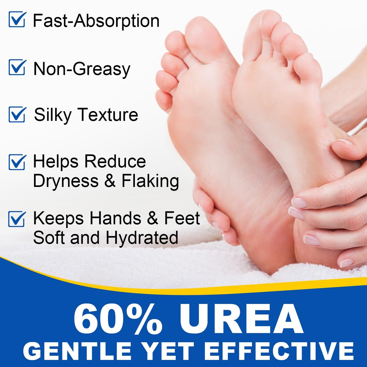 APUUFYQC Urea Cream Stick 60% plus 2% Salicylic Acid, Foot Cream Moisturizer for Dry Cracked Feet, Knees, Elbows, Hands, Moisturizes and Hydrates the Dry Skin, Skin Softener, 1.41 Oz ﻿