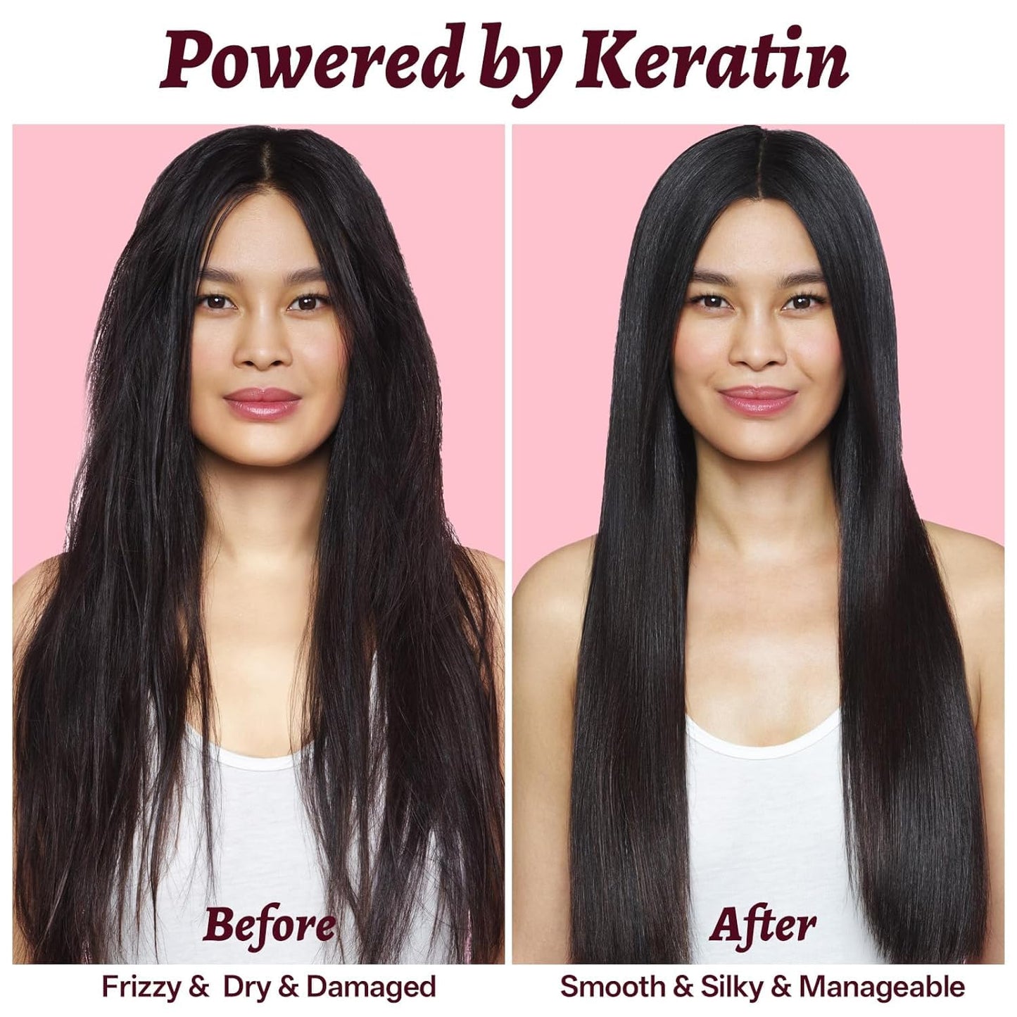 Luseta Keratin Leave in Conditioner, Anti Frizz Conditioning for Curly Hair,Detangling Strengthening Smoothing Moisturizing Repair Treatment for Dry Damaged Hair,Sulfate Free Color Safe, 8.5Fl Oz